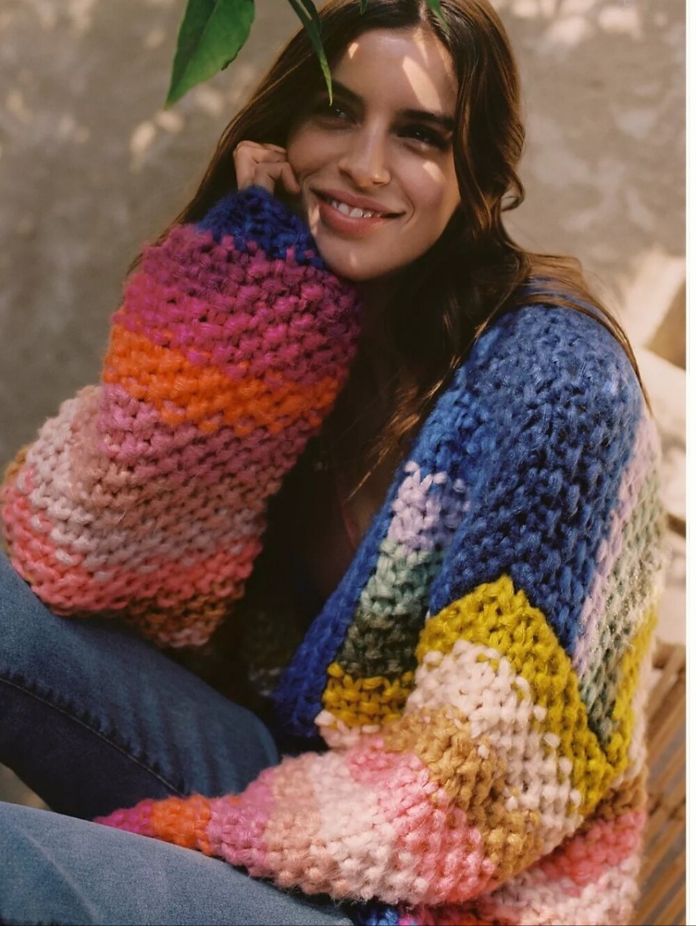 SAACHI Rainbow Knitted Cardigan OS